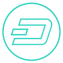 cryptocurrency, currency, dash, digital currency, money svg vector icon