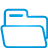basic, blue, folder icon