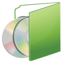 cds, folder, green icon