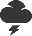 cloud, flash, grey, storm, weather svg vector icon