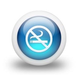 glossy,blue,non,smoking icon