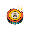 charki, diwali, festival, fireworks, lights svg vector icon