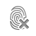 fingerprint,cross icon