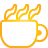 basic, coffee, yellow icon