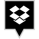 dropbox, media, social svg vector icon