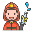 2, firefighter, man svg vector icon