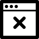 browser, delete website, interface, layout svg vector icon