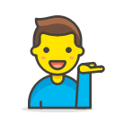 1, hand, man, tipping svg vector icon