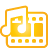 basic, music, video, yellow icon