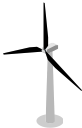 turbine, wind, wind turbine svg vector icon
