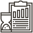 accounting, chart, clock, finance, report, time svg vector icon