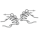 finger, four, gestureworks, split icon