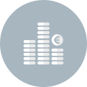 bank, business, cash, coins, euro, finance, money svg vector icon