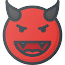 devil, emoji, emote, emot, emot svg vector icon