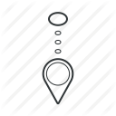 arrow, gps, marker, navigation, pin, point, pointer icon