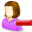 delete, female, user icon