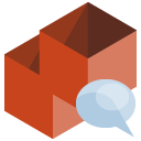 box,speech,bubble icon