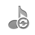 music,eighth,note,refresh icon
