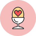 egg, heart svg vector icon