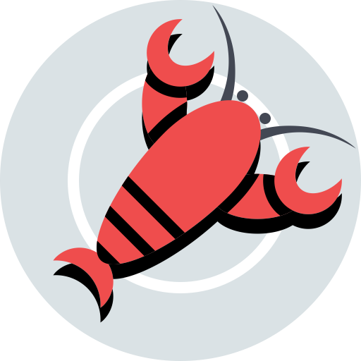 Plate Lobster svg vector icon
