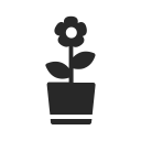 floral, flower, garden, green, nature, plant, pot svg vector icon