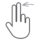 finger, gesture, hand, interactive, left, scroll, swipe svg vector icon