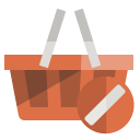 shopping,basket,cancel icon