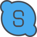 media, network, skype, social svg vector icon