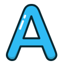 a, alphabet, blue, letter, letters svg vector icon