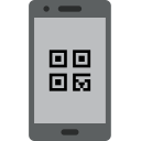 barcode, communication, interaction, mobile, phone, smartphone svg vector icon