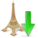 torreeiffel,down,descend,download,fall,decrease,descending icon