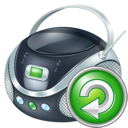 boombox, reload icon