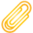 basic, clip, paper, yellow icon