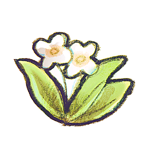 flower, recycle icon