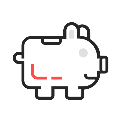 Color Pig Line svg vector icon
