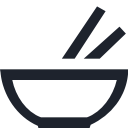 chinese, eat, fastfood, food, plate, soup, sticks svg vector icon