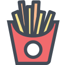 fast food, food, fries, fry, potatoes svg vector icon