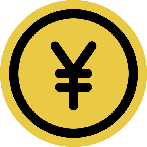 Coin Yen svg vector icon