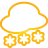basic, snow, weather, yellow icon