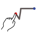 gestureworks, root, square, stroke icon