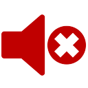 not, running, volume icon