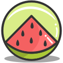 food, nutrition, summer, watermelon svg vector icon