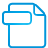 basic, blue, document, file icon