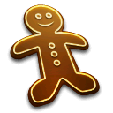 anders madsen, cake, christmas, food, gingerbread, man icon