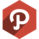 hexagon, media, path, shadow, social svg vector icon