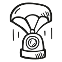 astronomy, capsule, landing, scifi, space, space craft svg vector icon