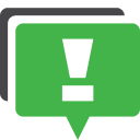 chat,exclamation icon