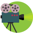 camera, film, movie, shoot, vintage svg vector icon