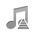 music,beamed,note,pyramid icon