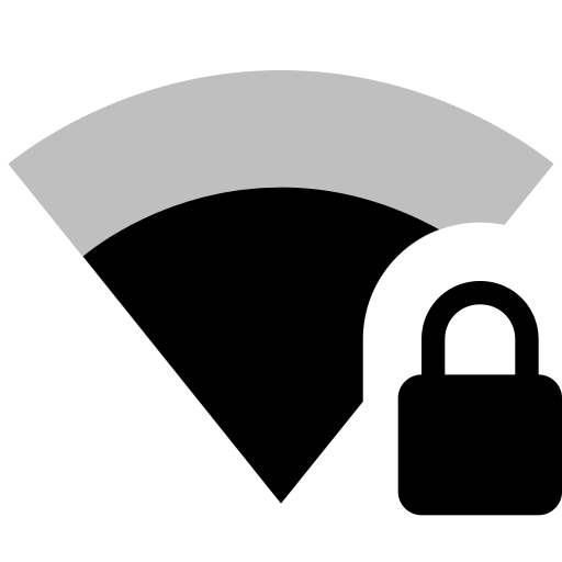 Ic Signal Wifi 3 Bar Lock svg vector icon